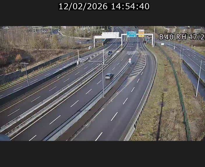 Webcam sur le contournement d'Esch Belval à hauteur de la sortie Université de Luxembourg. Vue orientée vers Luxembourg