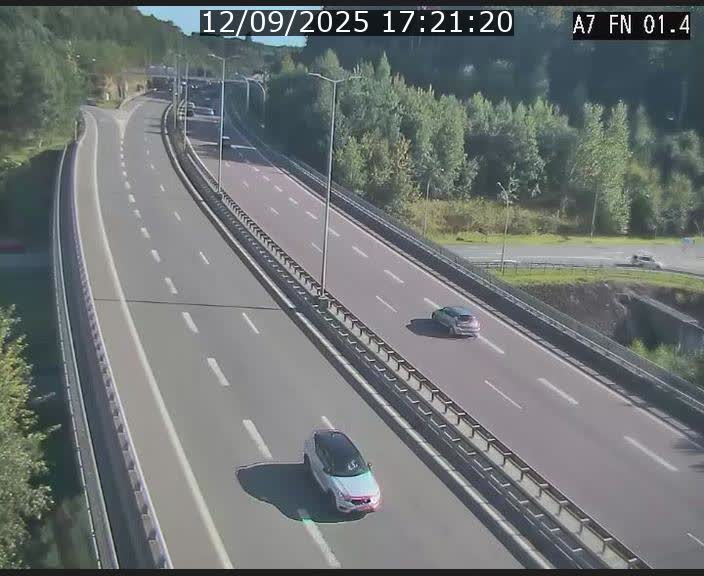 Caméra autoroute Luxembourg A7 - Tunnel Stafelter - direction Echangeur Grünewald