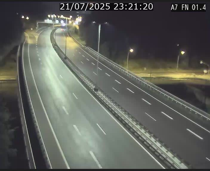 Caméra autoroute Luxembourg A7 - Tunnel Stafelter - direction Echangeur Grünewald