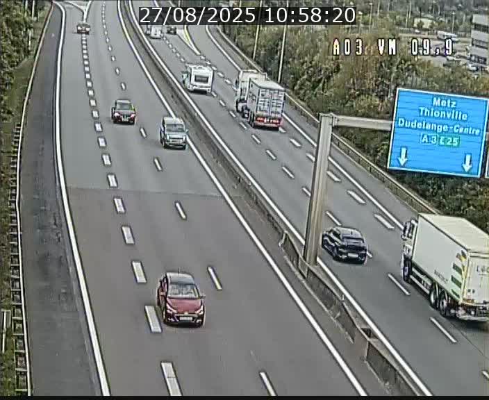 Webcam Autoroute à la Croix de Bettembourg - A3 - BK 9.9 - direction France