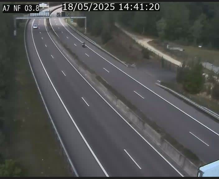 Webcam autoroute A7 au Luxembourg à la sortie du Tunnel Stafelter vers le Nord