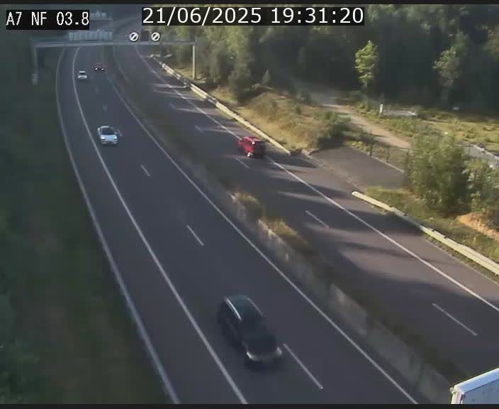 Webcam autoroute A7 au Luxembourg à la sortie du Tunnel Stafelter vers le Nord