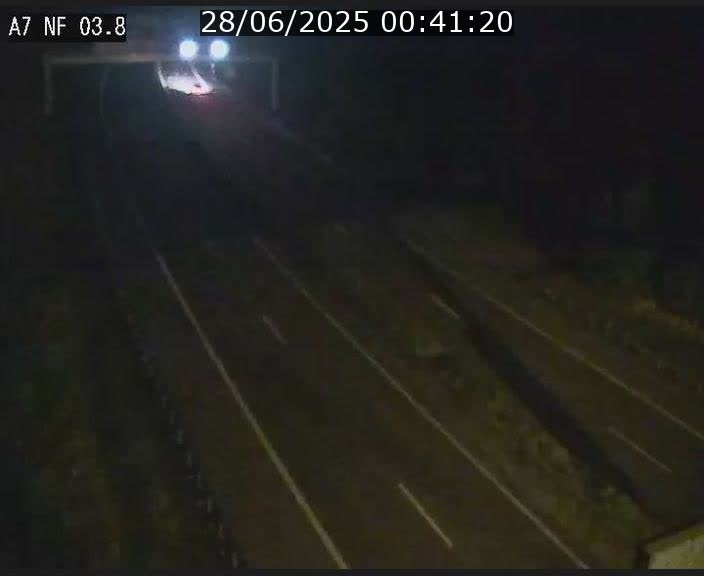 Webcam autoroute A7 au Luxembourg à la sortie du Tunnel Stafelter vers le Nord