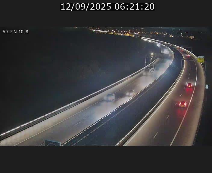Caméra trafic Luxembourg - A7, Tunnel Gousselerbierg, sortie sud, direction rond-point Lorentzweiler (BK 10.8)