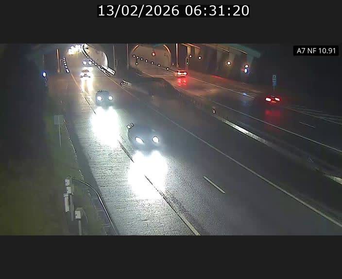 Caméra trafic Luxembourg - A7, Tunnel Gousselerbierg, entrée sud, direction Mersch