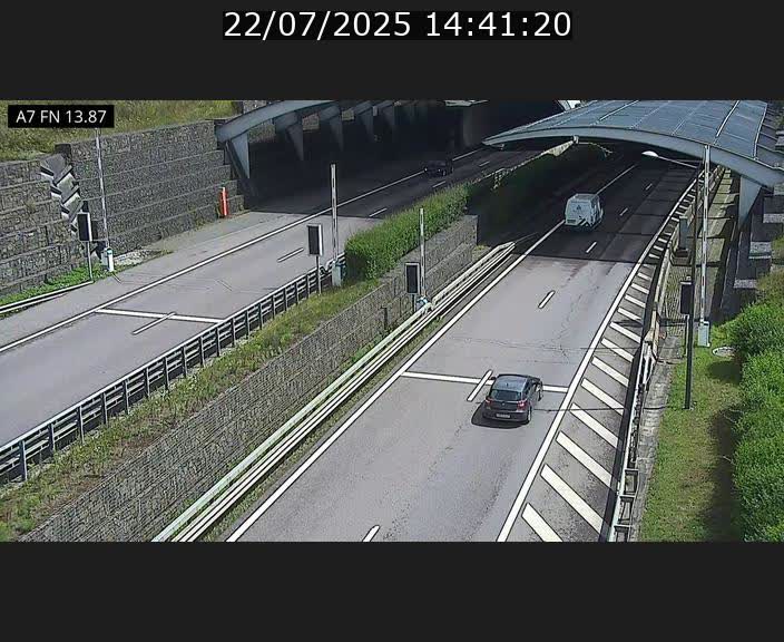 Caméra trafic Luxembourg - A7, Tunnel Gousselerbierg, entrée nord, direction Lorentzweiler
