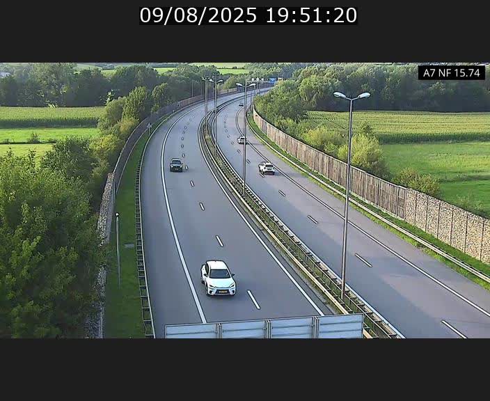 Caméra trafic Luxembourg - A7, Tunnel Mersch, entrée nord, direction Lorentzweiler