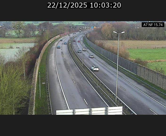 Caméra trafic Luxembourg - A7, Tunnel Mersch, entrée nord, direction Lorentzweiler