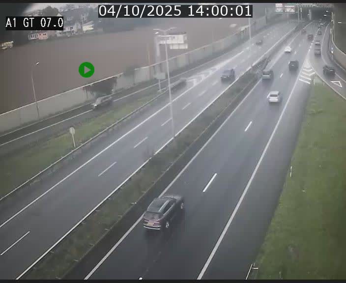 Traffic live webcam Luxembourg Cents - A1 direction Kirchberg - BK 7
