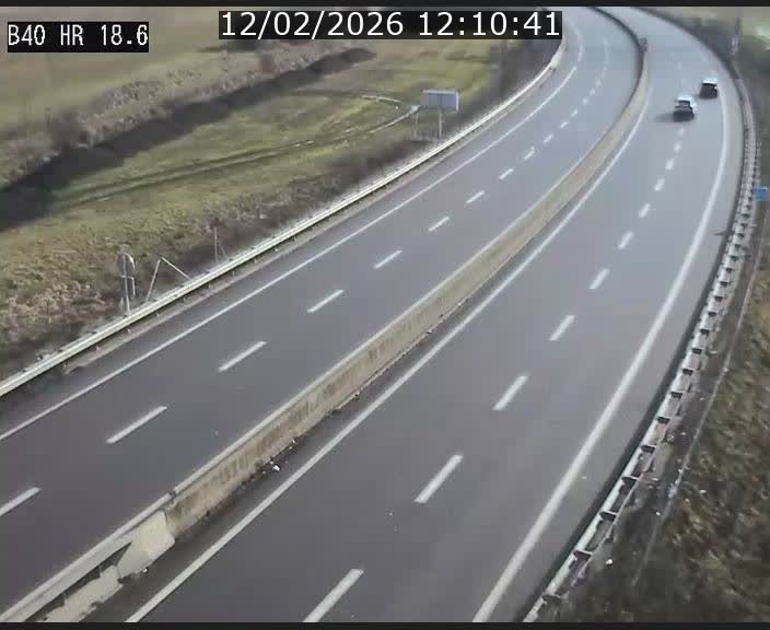 Webcam sur la route de liaison entre Micheville et Esch-Belval à la frontière entre le Luxembourg et la France. Vue orientée vers la Lorraine.