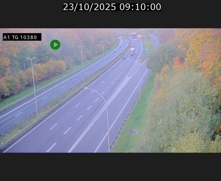 Traffic live webcam Luxembourg Senningerberg - A1 direction Luxembourg Kirchberg - BK 10.3