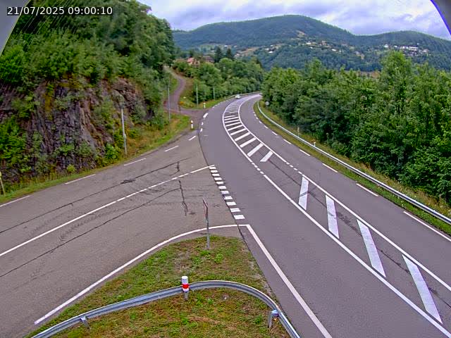 Caméra autoroute France - N66, col du Bussang direction Remiremont