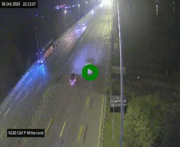 Webcam sur le périphérique de Bordeaux à l'est de la ville. Caméra située sur le Pont Mitterand sur la N230