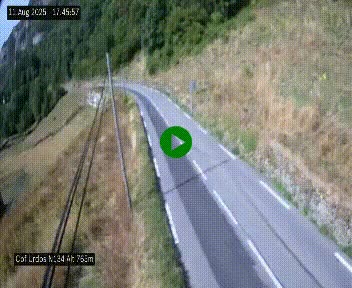 Webcam dans les Pyrénées Atlantique au niveau du col d'Urdos et du fort du Pourtalet sur la N134, en direction du Col et du tunnel du Somport, à 765 mètres d'altitude