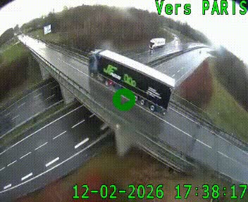 Clone of Caméra routière sur l'autoroute A20 au nord de Limoges, à la jonction avec la N520. Vue orientée vers Paris