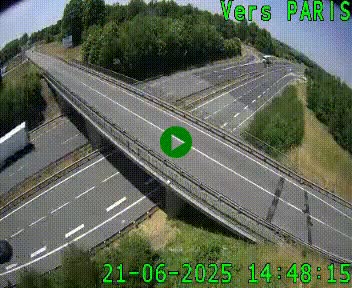 Clone of Caméra routière sur l'autoroute A20 au nord de Limoges, à la jonction avec la N520. Vue orientée vers Paris