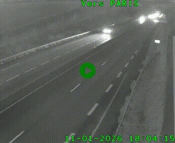 Caméra routière sur l'autoroute A20 à Saint-Hilaire-Bonneval, au sud de Limoges. Vue orientée vers Paris