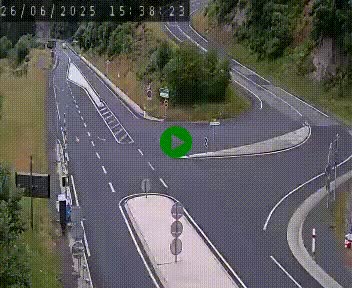Webcam routière sur la N122 au niveau du Tunnel du Lioran. Vue de l'entrée côté Aurillac.