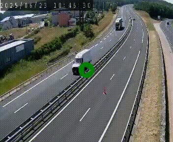 Caméra autoroute A75 à hauteur du col du rocher blanc en direction de Montpellier