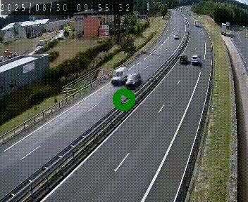 Caméra autoroute A75 à hauteur du col du rocher blanc en direction de Montpellier