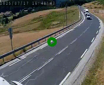 Webcam routière au niveau du col de la Chavade en Ardèche, sur la N102 à 1266 mètres d'altitude