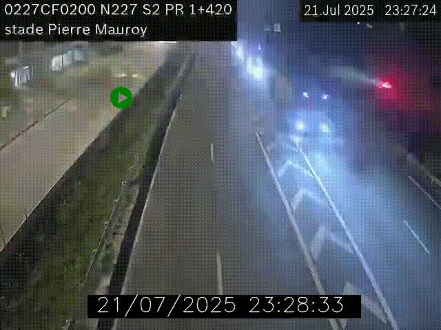 Webcam à hauteur du Stade Pierre Mauroy à Villeneuve d'Ascq sur la N227. Vue orientée vers Mons-en-Baroeul