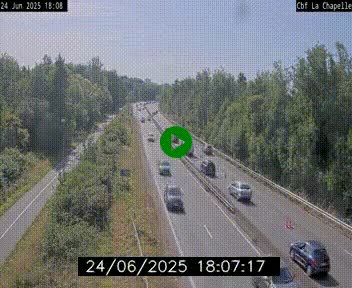 Webcam sur le périphérique de Nantes (N844) à hauteur de Porte de la Chapelle, au nord de la ville