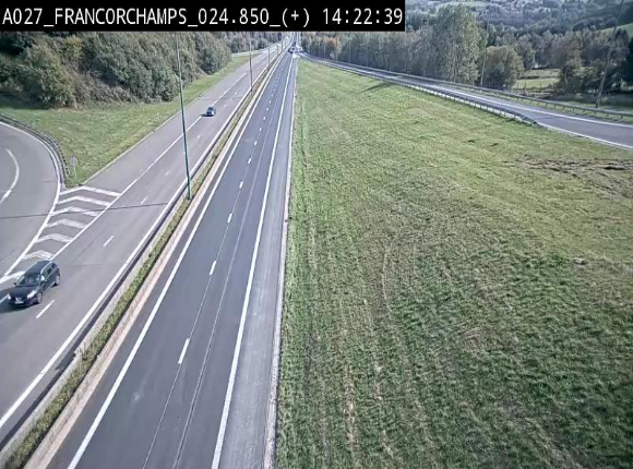 Caméra autoroutière à proximité du circuit de Spa-Francorchamps à Stavelot sur l'A27/E42