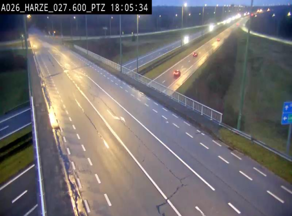 Caméra autoroute Belgique - Sougné-Remouchamps,E25 direction Luxembourg