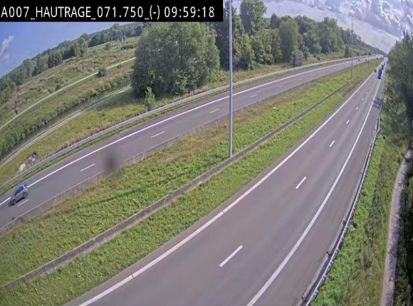 Webcam autoroute Belgique - Hautrage - E19 - BK 71.7