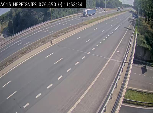 Webcam autoroute Belgique - Heppignies - E42 direction Namur - BK 76.4