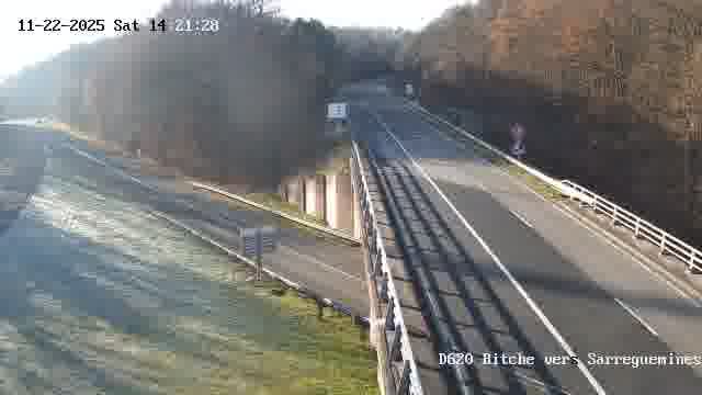 Webcam sur la D620, sur le contournement de Bitche. Vue orientée vers Sarreguemines