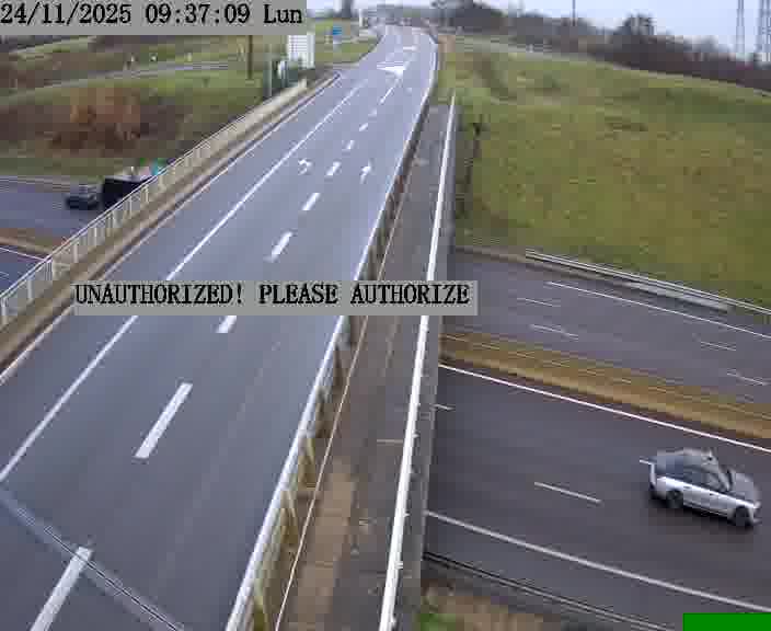 Caméra de trafic sur D1 (France) à Argancy, orientée vers Thionville, permettant d’évaluer fluidité, incidents et densité automobile.