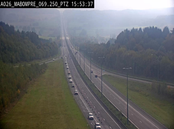 Webcam E25 (A26) à Mabompré. Vue orientée vers Liège