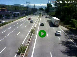 Caméra routière à hauteur des centres commerciaux et de la sortie 14 en direction d'Albertville