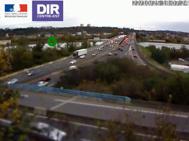 Clone of Caméra de circulation sur A7 à Lyon Perrache vers Marseille, le long du Rhône