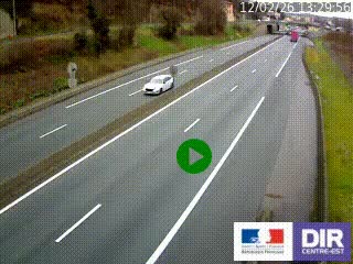 Caméra autoroutière sur l'A47 à hauteur de Givors, a proximité de Lyon. La webcam est orientée vers Lyon