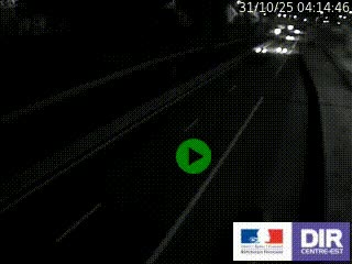 Caméra autoroutière sur l'A47 à hauteur de Givors, a proximité de Lyon. La webcam est orientée vers Lyon