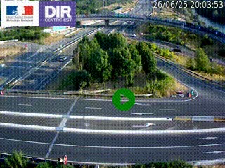 Webcam traffic à Grenoble-sud sur l'autoroute A480. Vue orientée vers l'entrée et la sortie de Grenoble