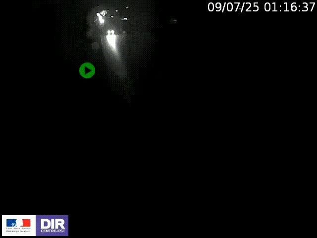 Webcam à Bron sur l'A43 à la jonction avec le boulevard périphérique de Lyon (D383). Vue orientée vers Lyon