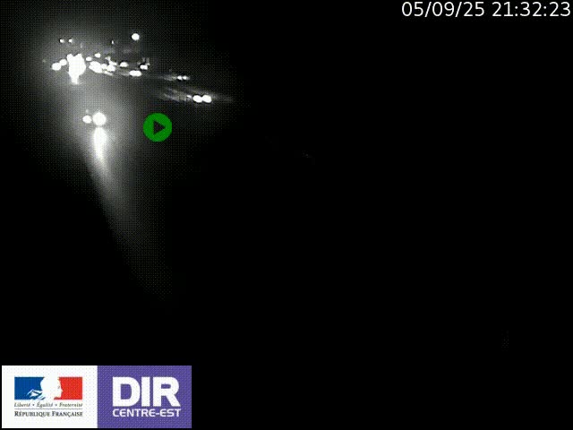 Caméra trafic à la jonction entre l'A46 (Rocade-est de Lyon) et l'A42 à hauteur de Vault-en-Velin en direction de Marseille