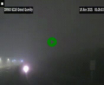 Webcam routière sur N338 à hauteur de Grand-Quevilly en périphérie de Rouen. Vue orientée vers Rouen