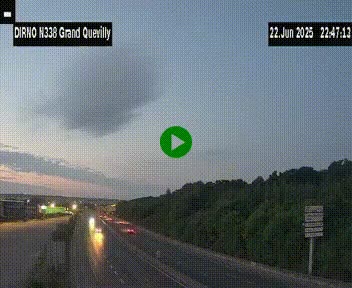 Webcam routière sur N338 à hauteur de Grand-Quevilly en périphérie de Rouen. Vue orientée vers Rouen