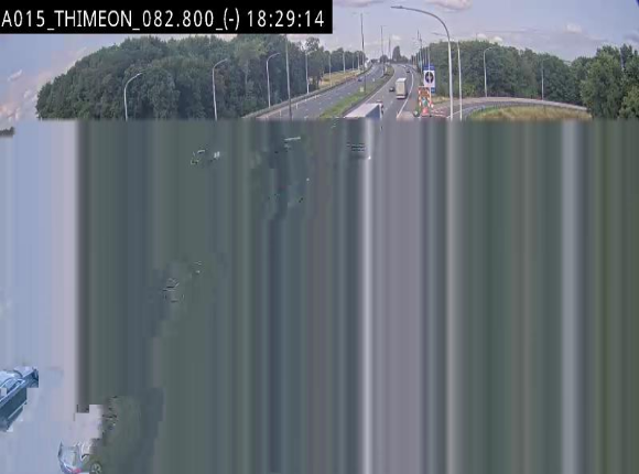 Caméra trafic Belgique - Thiméon - E42, jonction avec A54 (E420) direction La Louvière/Charleroi - BK 82.82