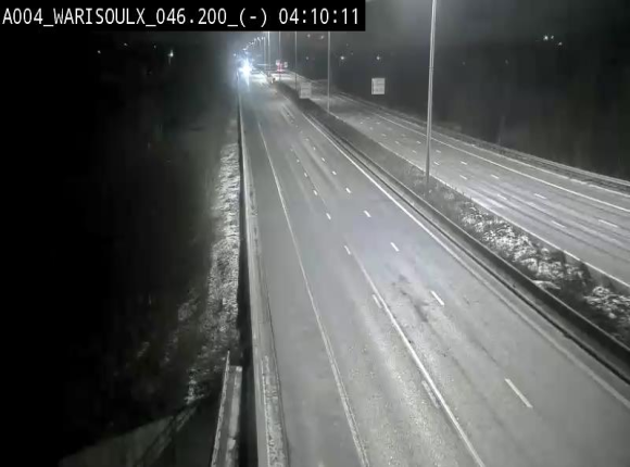 Webcam sur l'E411 à proximité de la jonction avec l'E42 à Warisoulx. Vue orientée vers le nord