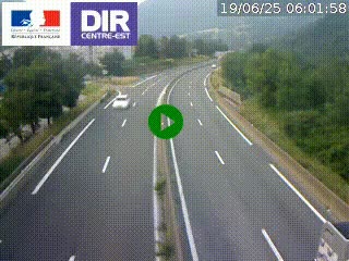 Caméra sur la Nationale 90 (N90) à La Léchère, en direction et à proximité d'Albertville