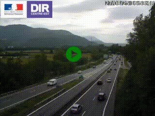 Caméra trafic à Meylan sur la Rocade-Sud de Grenoble en direction d'Aix-en-Provence