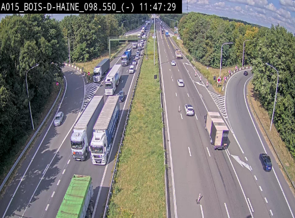 Webcam autoroute Belgique - Bois d'Haine - E42 - BK 98.6
