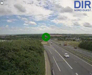 Webcam au début de l'A84 sur le périphérique Ouest de Caen (N814) à hauteur de la sortie 9, Porte de Bretagne