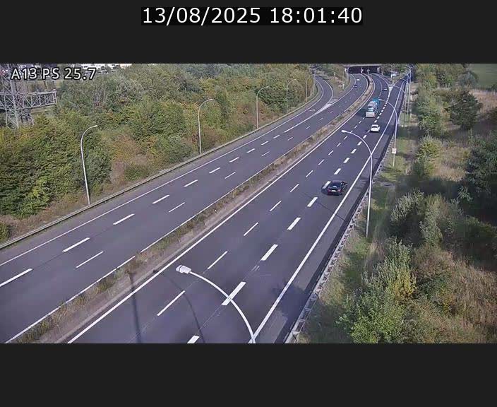 Traffic live webcam Luxembourg Frisange - A13 direction Allemagne - BK 26